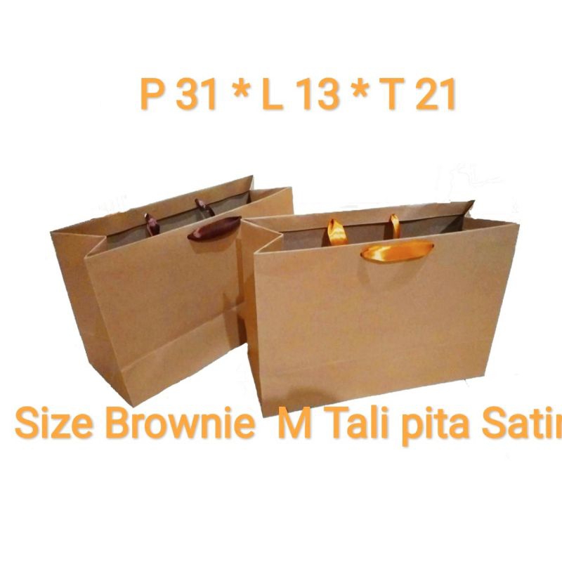 

Paper bag Tas Kertas Coklat polos Brownies Bolen Bolu