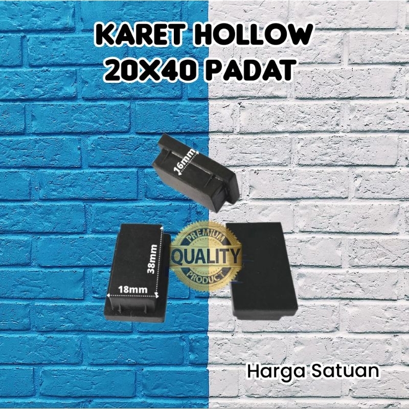 Karet Hollow 2x4 Padat / Karet Besi Hollow 2x4 full Padat