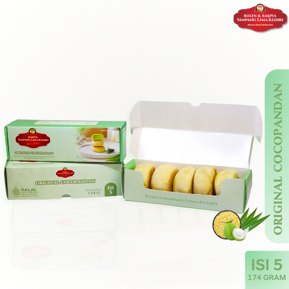 

Bakpia Simpang Lima Kediri - Box isi 5 Original Cocopandan