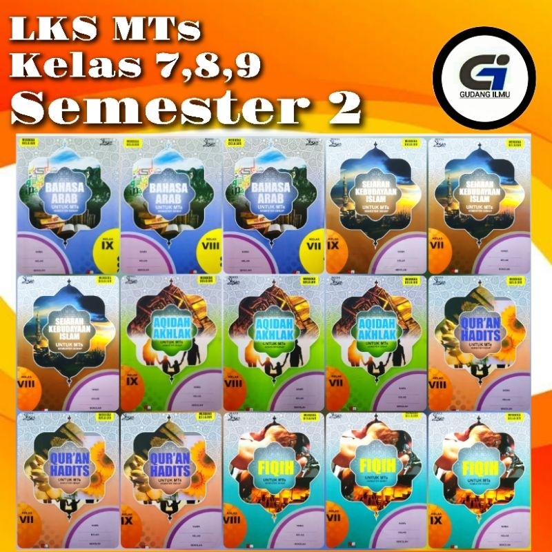 LKS MTS kelas 7,8,9 semester 2 l ihsan l fikih, bahasa arab,qurdis,akidah akhlak,ski