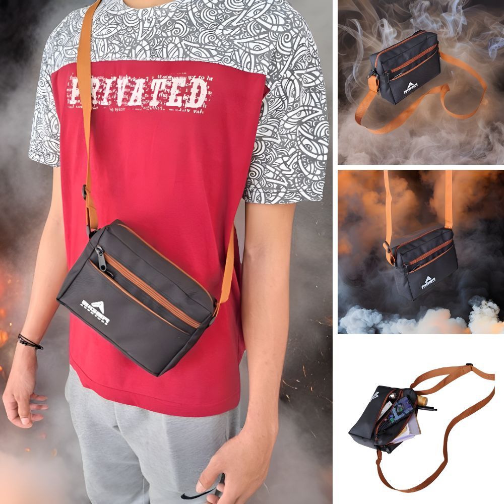 Tas Selempang Pria Multifungsi Muat Banyak Barang Desain Elegan