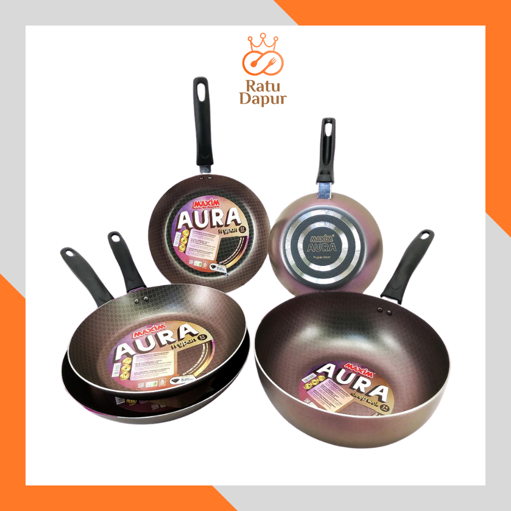 (KHUSUS LIVE) Maxim AURA Frypan Anti Lengket / Teflon Penggorengan Anti Lengket / Teflon Kulit Risol