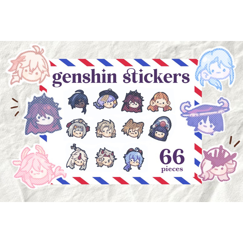 

genshin impact stickers [66 Pcs]