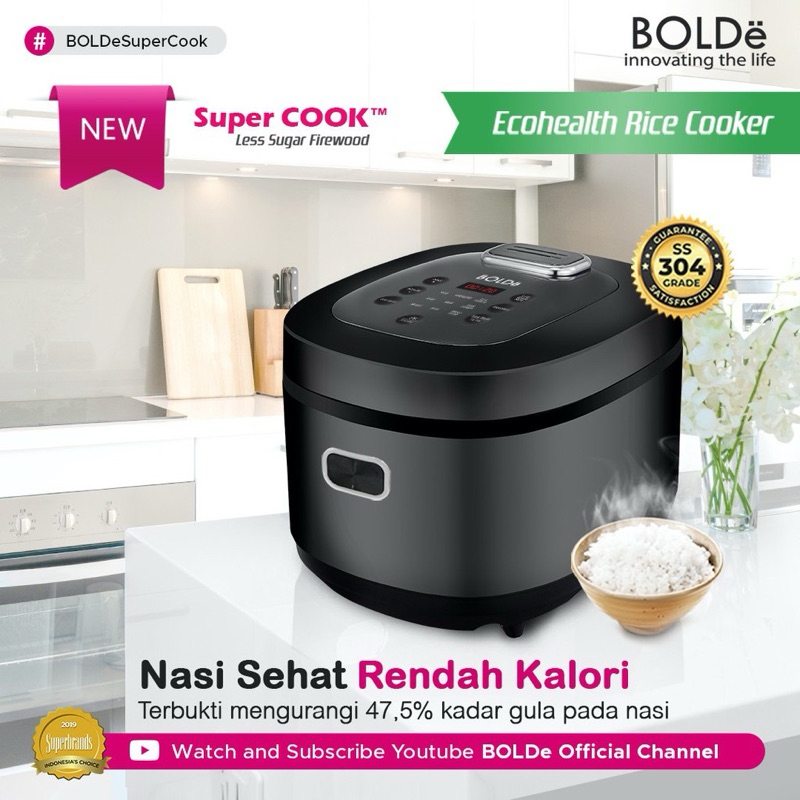 Bolde - Magic Com Bolde Super Cook Less Sugar Firewood 2 Liter