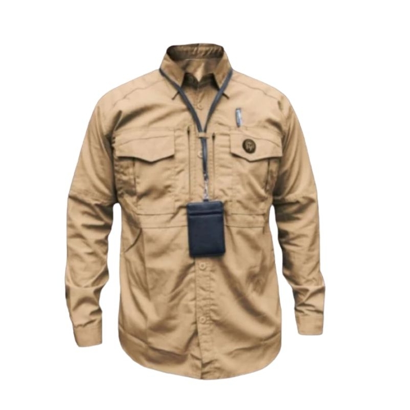 Kemeja Pria Lengan Panjang Model M-Tac Army Kemeja Tactical PDL Outdoor Activity Kemeja Gunung Kemej