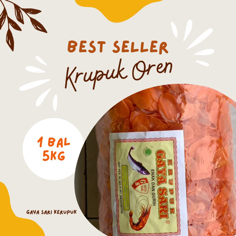 

Kerupuk Oren/Orange Mentah Cap Gaya Sari 5kg 1 Bal - Kerupuk Seblak - Kerupuk Bubur