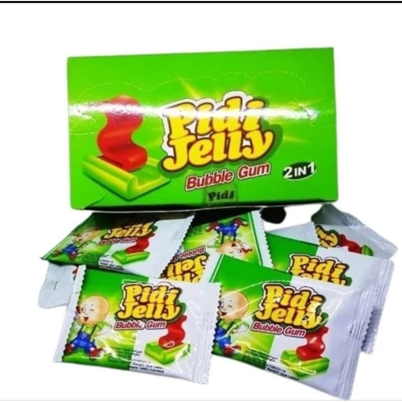 

PIDI JELLY BUBBLE GUM BOX ISI 30 / PERMEN KARET DENGAN JELI RASA SEMANGKA / RANJANI PIDI