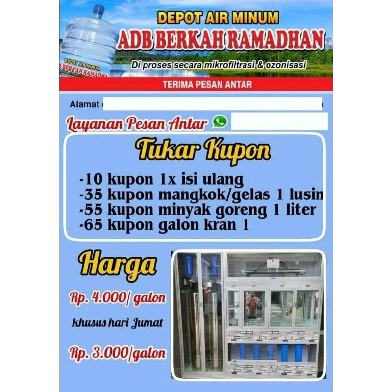 

BROSUR AIR ISI ULANG GALON (MINIMAL ORDER 100 BUAH)
