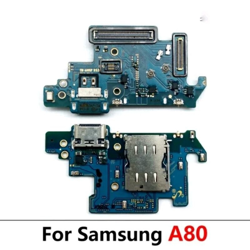 Papan Cas Samsung A80 A805 A805F Ori 100% Full iC Flexible Konektor Charger Pcb Board Mic Smart Fast