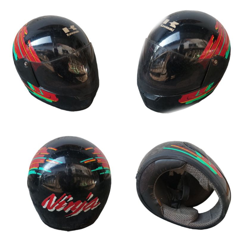 helm original kawasaki ninja 2 tak 150 cc helm kawasaki ninja r ninja ss ninja m original helm full 