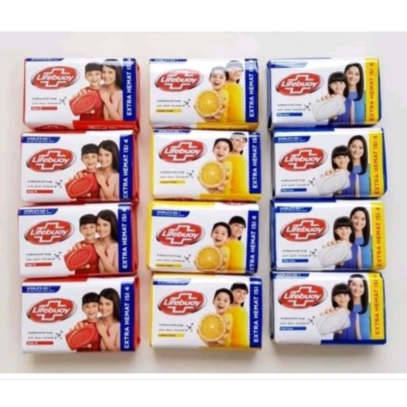 Sabun lifebuoy 60gr sabun batangan sabun mandi  paket Hemat isi ( 5pcs  )
