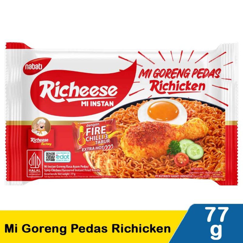 

Nabati Richeese Mi Goreng Pedas Richicken 77G