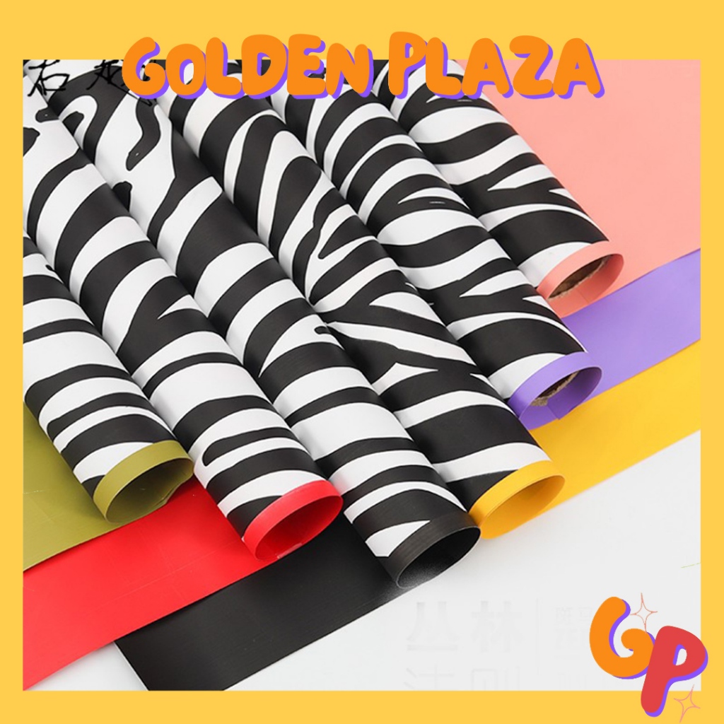 

Kertas Bunga Cellophane Flower Wrapping Paper Kertas Buket Bunga Florist Motif Zebra KB6101