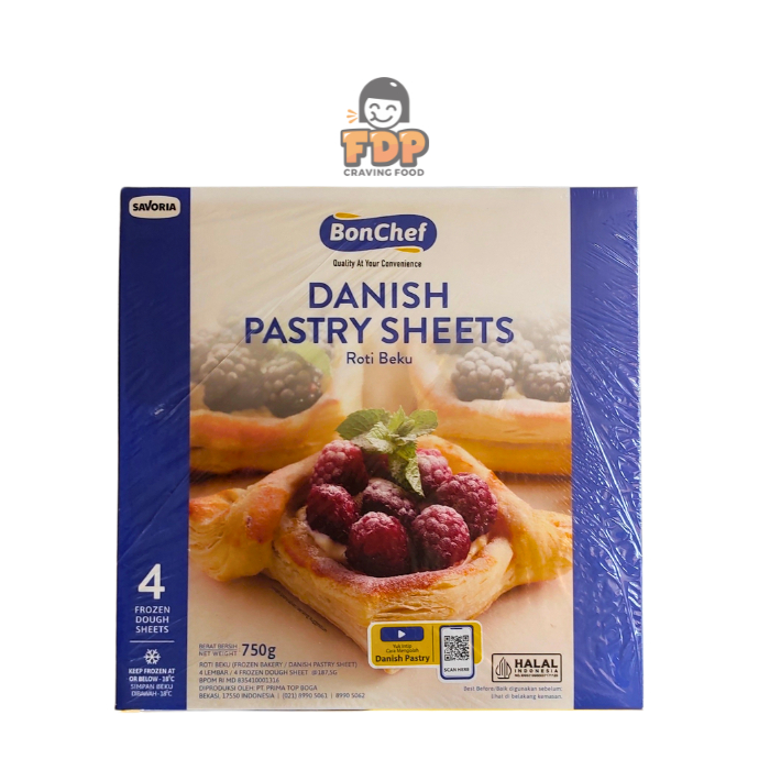 

Bonchef Danish Pastry Sheet / Bahan Cromboloni / Croissant / Croffle