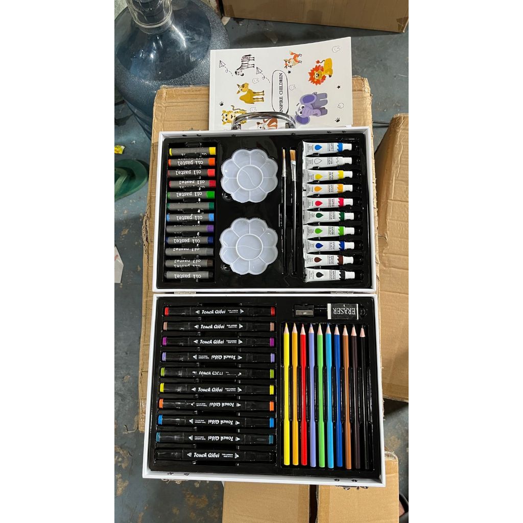 

WD Crayon Set 48pcs Koper Aluminium Besi Krayon Pensil Warna 48 Pcs Box Alat Lukis Anak Koper Set CR