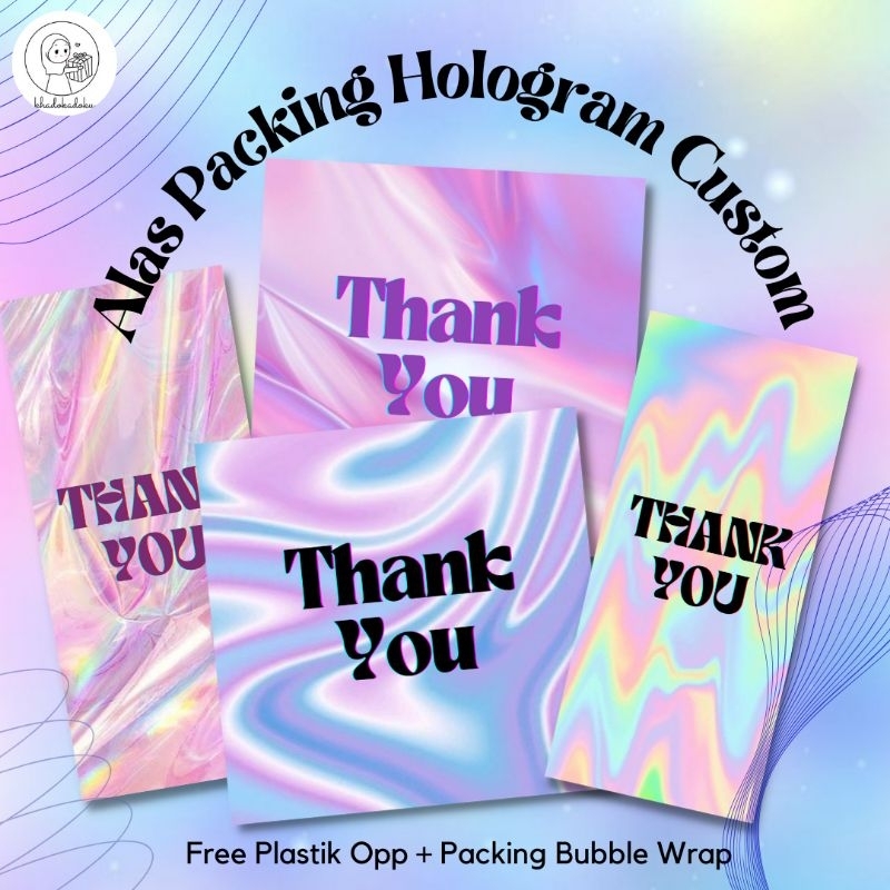 

[SATUAN] ALAS PACKING/ALAS JUALAN TEMA HOLOGRAM CUSTOM