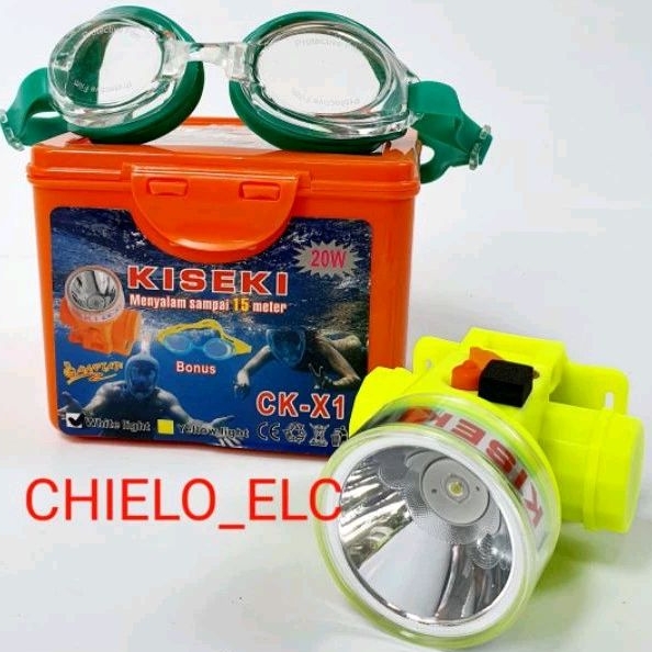 SENTER KEPALA KISEKI CK X1 ,SENTER HEAD KISEKI CK X1 ,SENTER SELAM KISEKI X1 (BONUS KACA MATA)