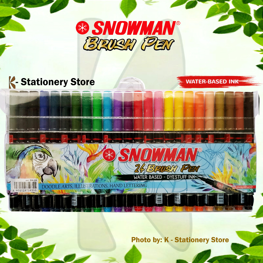 

Arm Snowman Brush Pen Set 24 Colours Doodle arts, Illustration, Sketsa, Hand lettering, Dekorasi,dll