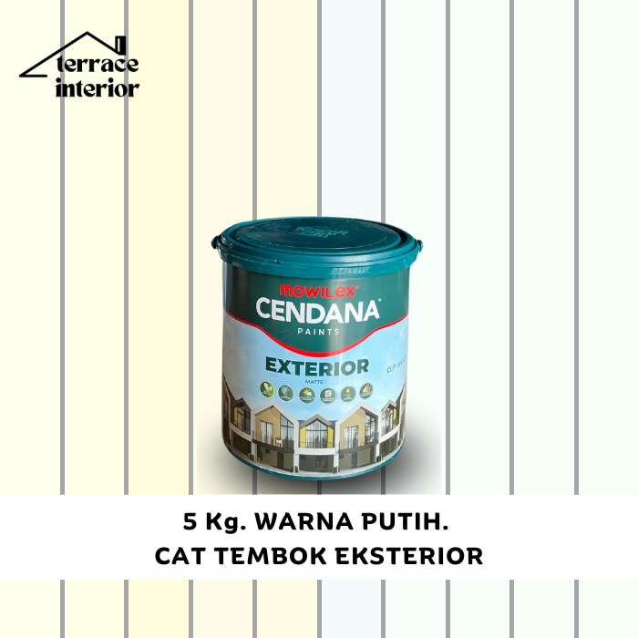 Cat Tembok Mowilex Cendana Exterior Warna Putih 5 kg