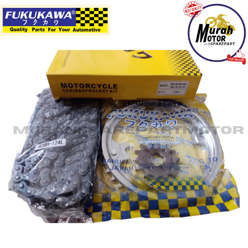 GEAR GIR SET GEAR PAKET KOMPLIT MEGAPRO NEW MONO FI VERZA 428H-124L FUKUKAWA