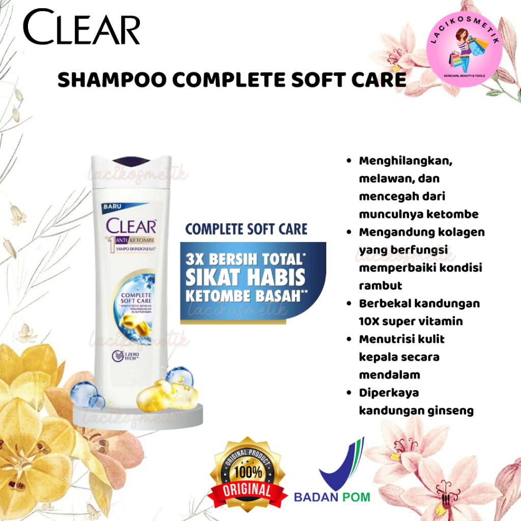 ✨LACIKOSME✨
CLEAR SHAMPOO COMPLETE SOFT CARE - ANTI DANDRUFF ICE COOL HAIR FALL