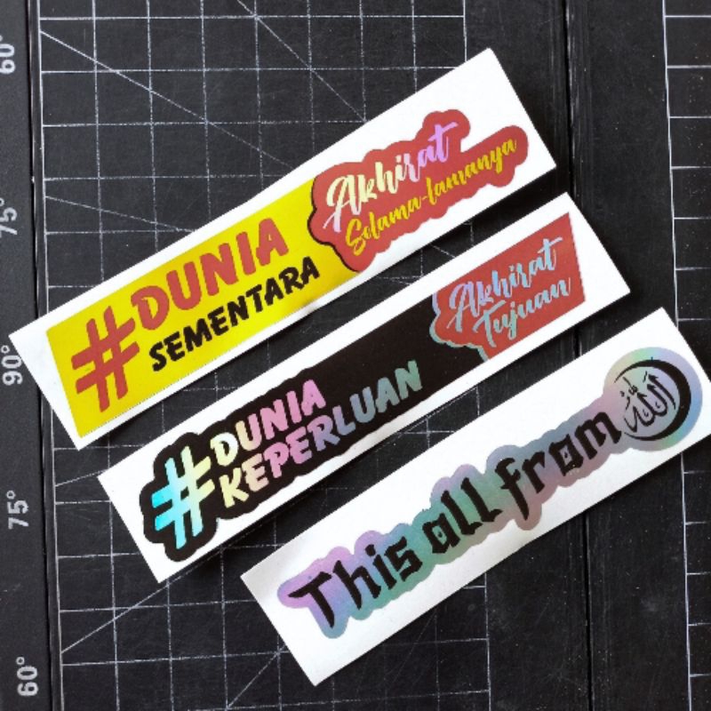 

Stiker Dunia Sementara Akhirat Selama Lama nya / Sticker Kata Kata Motivasi / Hologram Murah