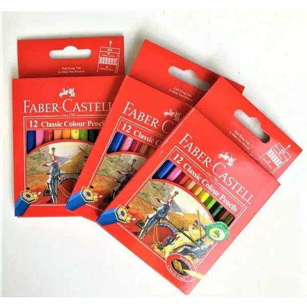 

( 1 PAK ) Pensil Warna Pendek Faber Castell 115851 Classic Colour Pencils Murah