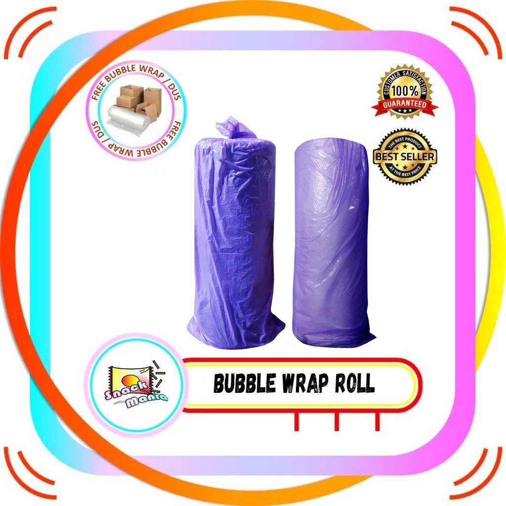 

Bubble Warp WRAP Roll Putih Hitam Tebal 1 Ball 50 m Plastik Ungu