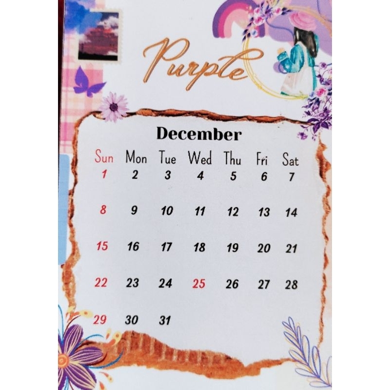 

Kalender meja Estetik mini 2024