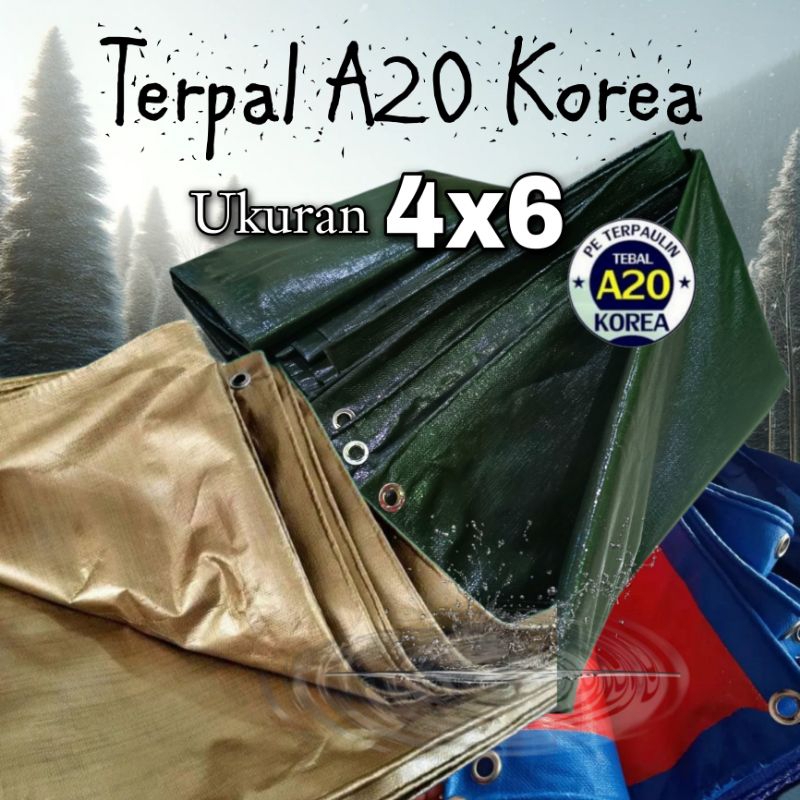 New Terpaulin Terpal A20 Korea ukuran 4x6 meter