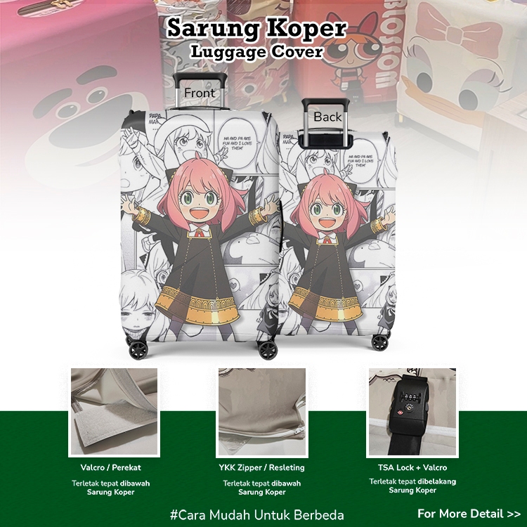 Anya Forger 003 Spy X Family| Cover Pelindung Koper / Sarung Koper
