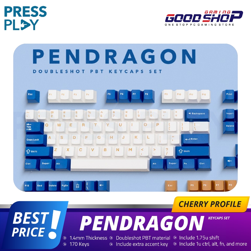 PENDRAGON Doubleshot PBT Keycaps by Press Play
