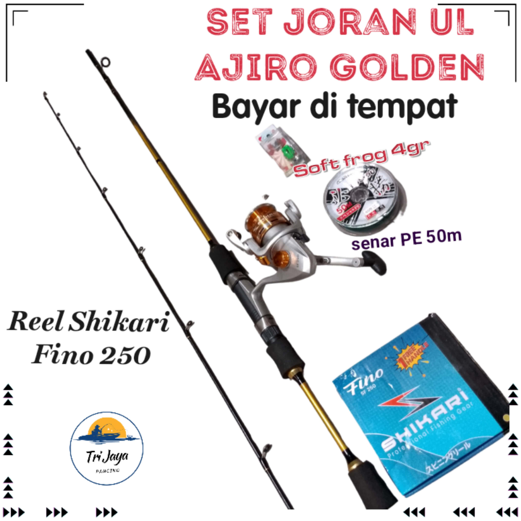 Satu set joran casting kuat lentur ajiro GOLDEN