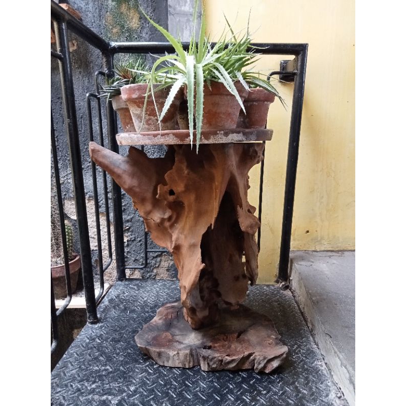 standing/standing pot/dudukan pot/stand tanaman/stand kayu/dudukan kayu/dekorasi/rustic/pajangan
