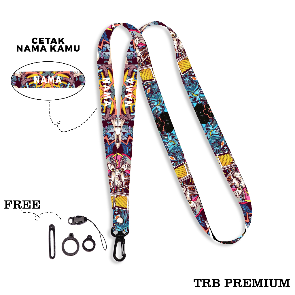 

Hot Deals Lanyard Custom Nama Cyberpunk 1,5 Cm Bisa Request Nama Full Printing 2 Sisi Gantungan Card