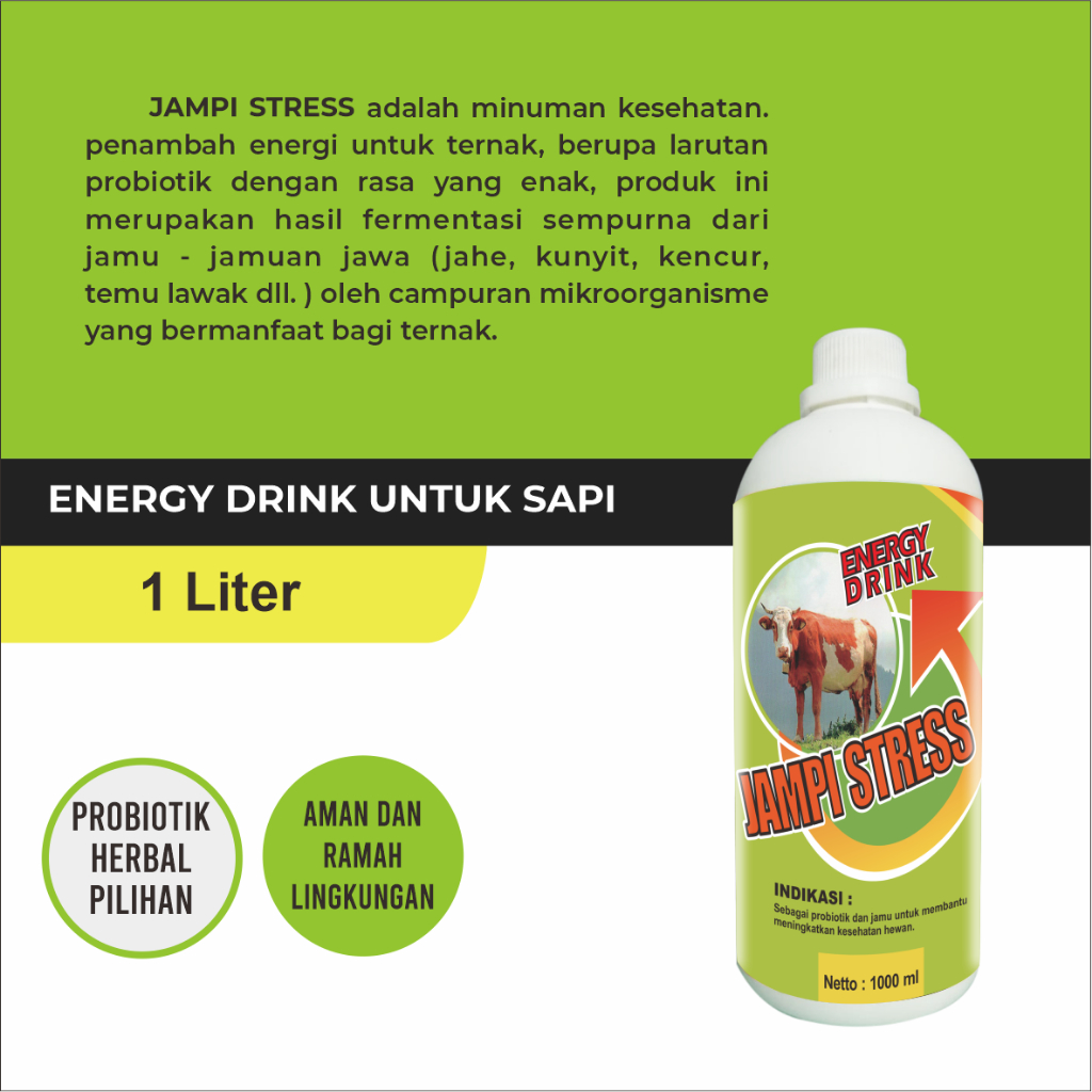 

Jamu Penggemuk Ternak Sapi “Jampi Strees Sapi” 1 L