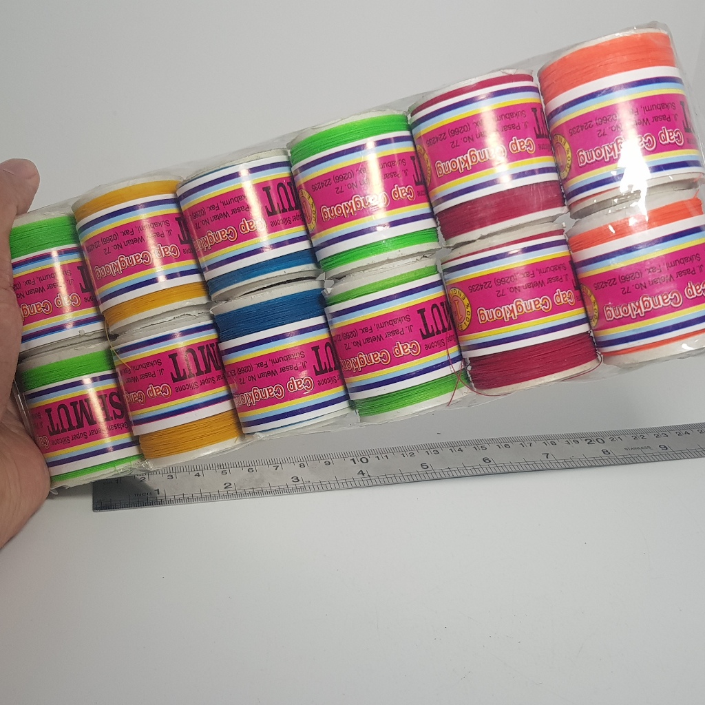 12pcs Grosir gelasan layangan senapan 70yard 022/027 / benang gelasan layangan anak