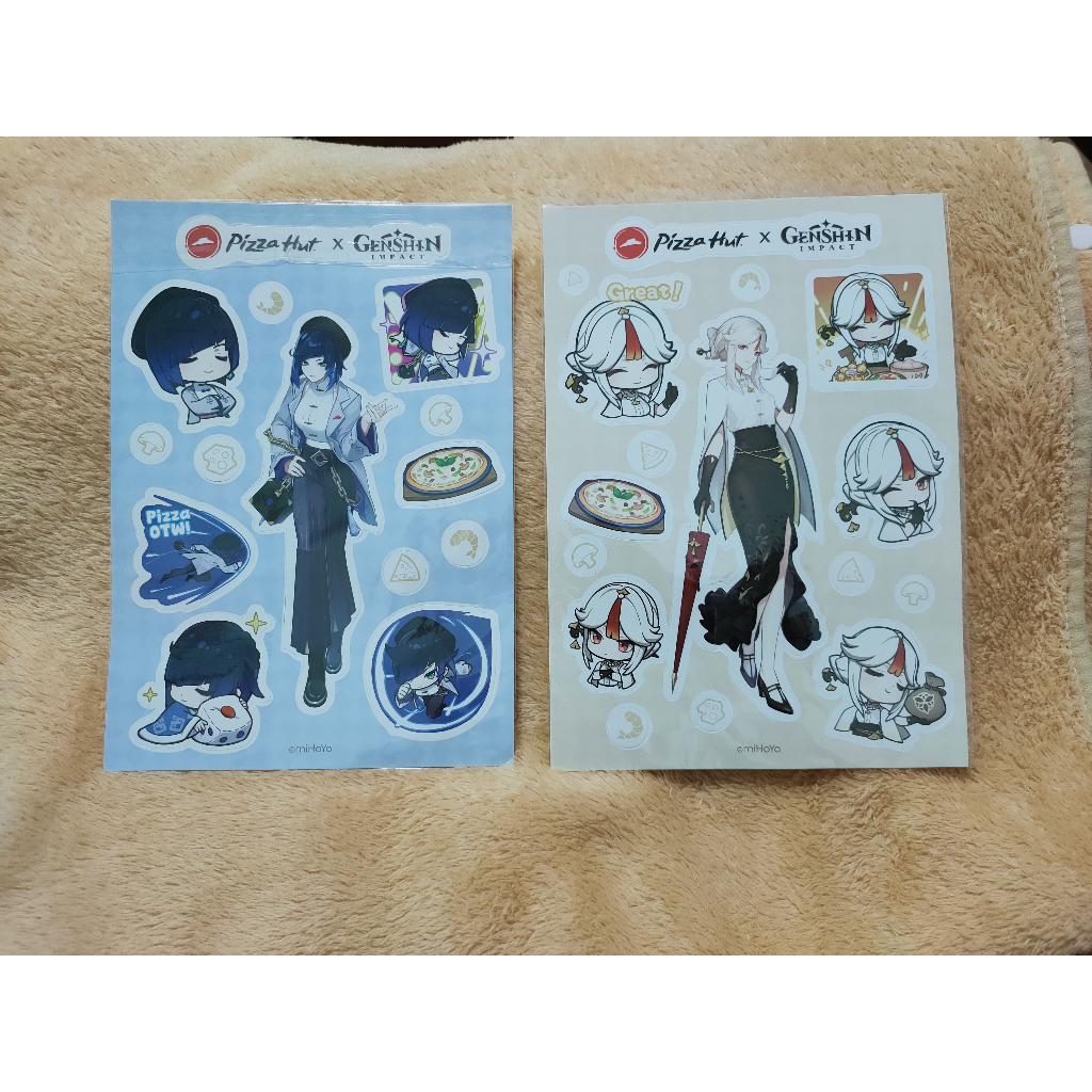 Genshin Impact x Pizza Hut Merchandise Sticker Set