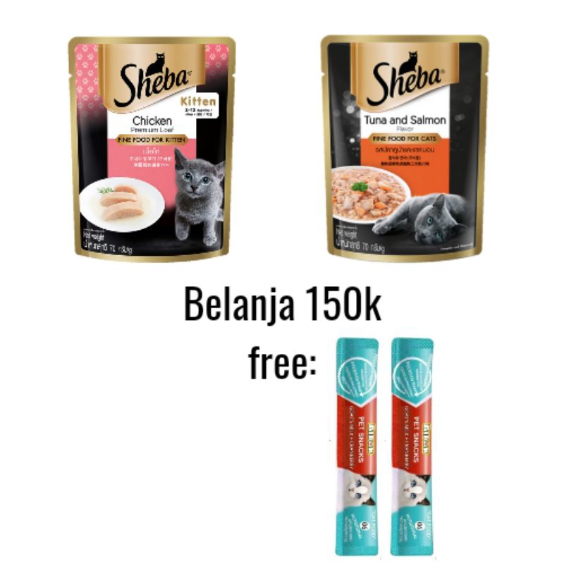 (PROMO AKHIR TAHUN) Sheba Wetfood Cat makanan basah kucing 70 gr "BUBBLE WRAP ADA DI ETALASE"