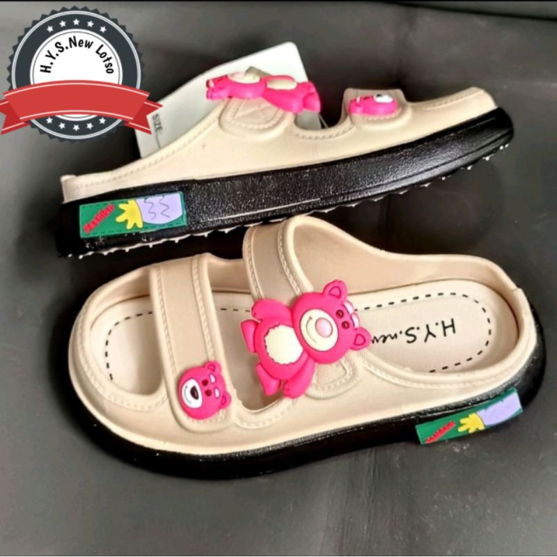 Sandal anak perempuan HYS Original Ban 2 size 24-29 Sandal import anak wanita Sendal trendy Selop do