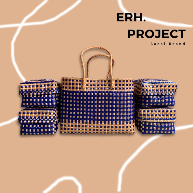 TAS SET KEBEN JALI BALI ISI 4 PREMIUM (TERMASUK BESEK BAMBU) Navy4