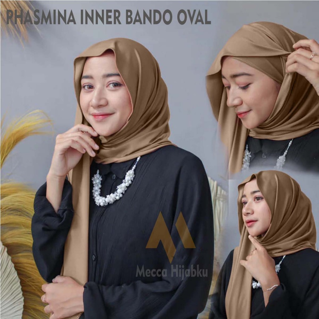 Phasmina Inner Bando Oval Kaos Rayon Premium Trend Style Korean Pasmina Oval Quality Hijab Kekinian
