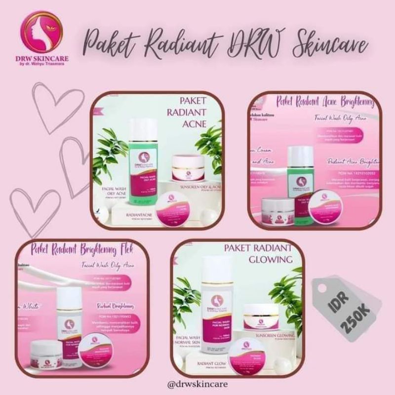 Drw skincare paket Radiant drw skincare