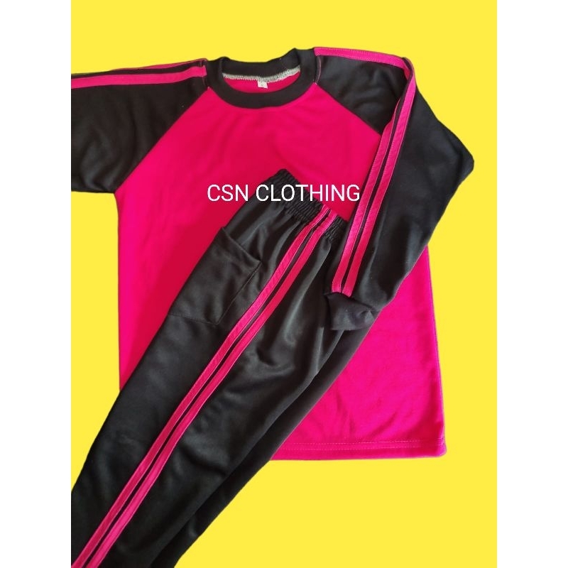 seragam olahraga tk & paud warna pink hitam | kaos olahraga tk paud | stelan olahraga
