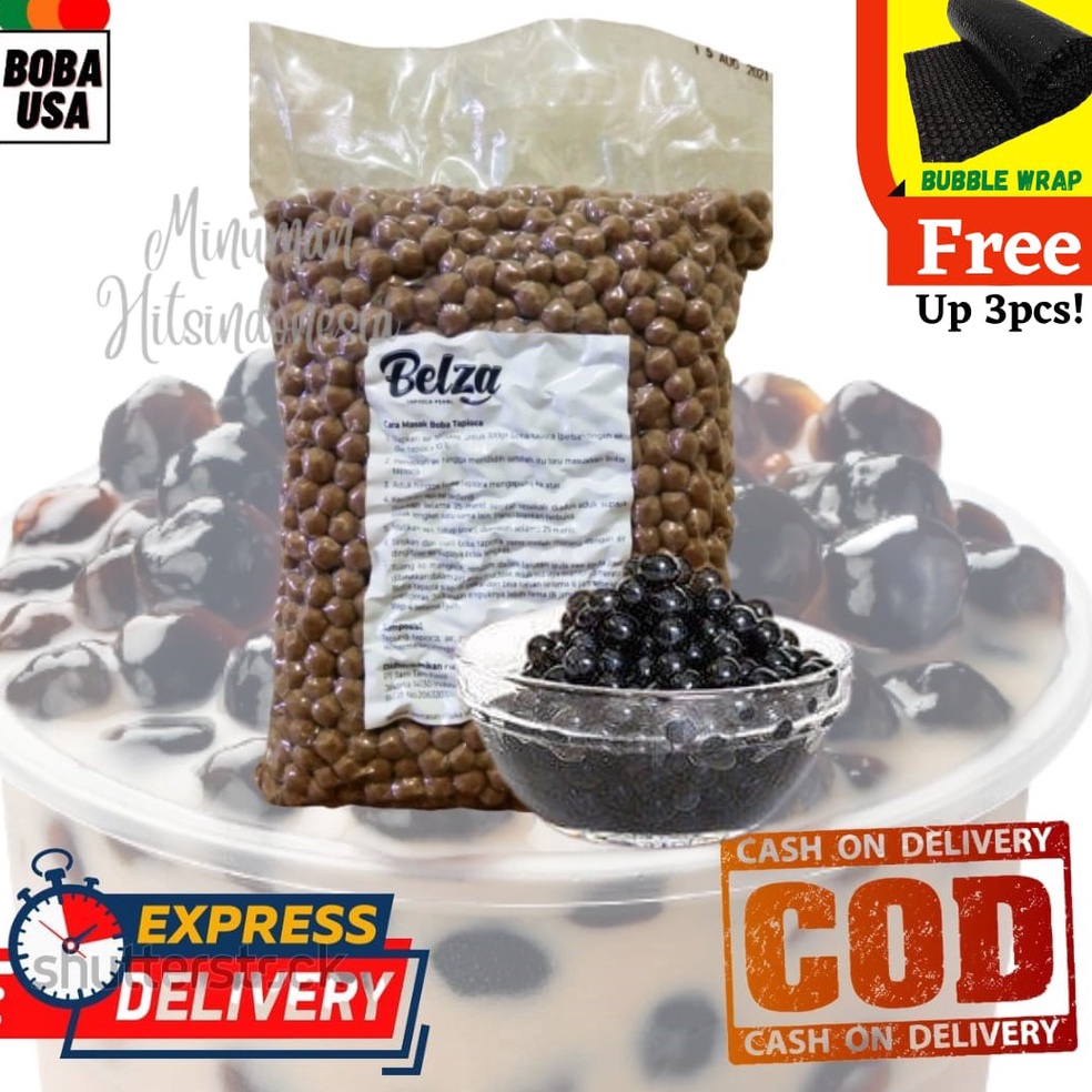 

XPRESS Tapioca Belza 1kgTapioka Bubble Pearl Boba Belza HitamTopping Minuman Kekinian Termurah