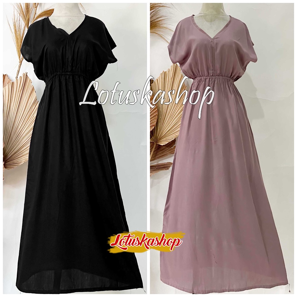 Dress Manohara Polos Panjang Bali