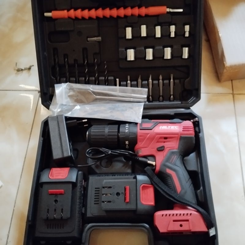 Bor batre 13mm Hiltec 48volt set koper komplit