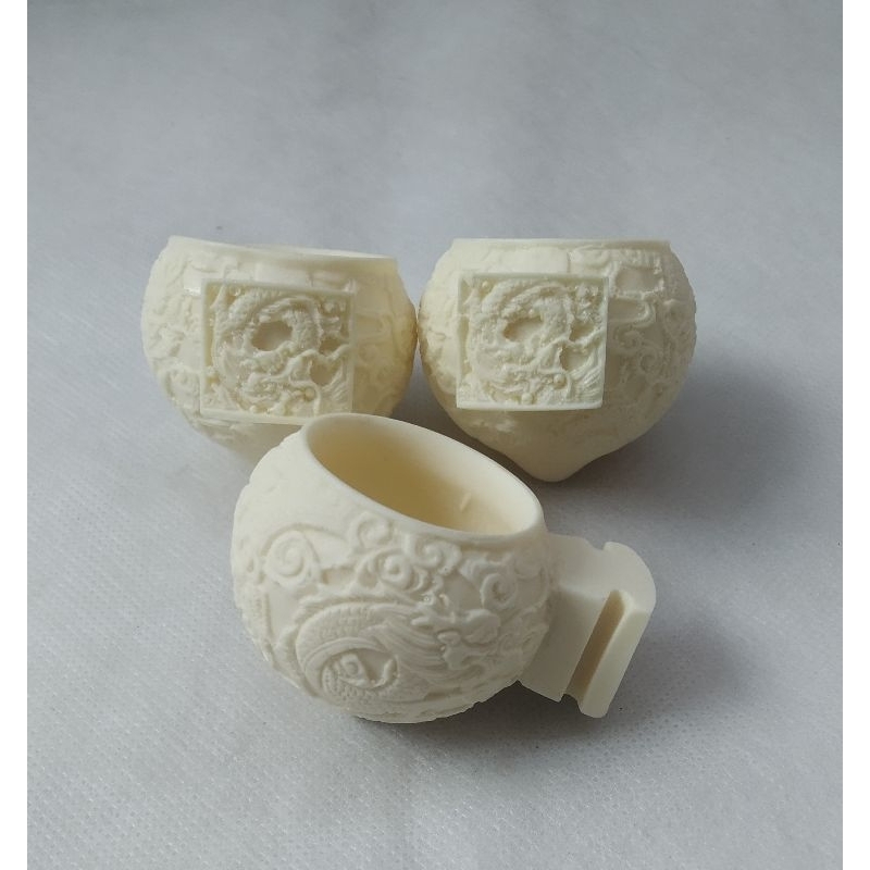 cepuk mangkok tempat makan minum sangkar burung pleci/konin/kolibri motif naga