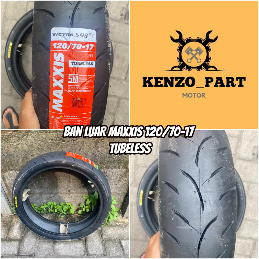 BAN LUAR MOTOR RING 17 MAXXIS 120/70-17 TUBLESS BAN LUAR RING 17 || BAN LUAR BELAKANG VIXION MAXXIS 