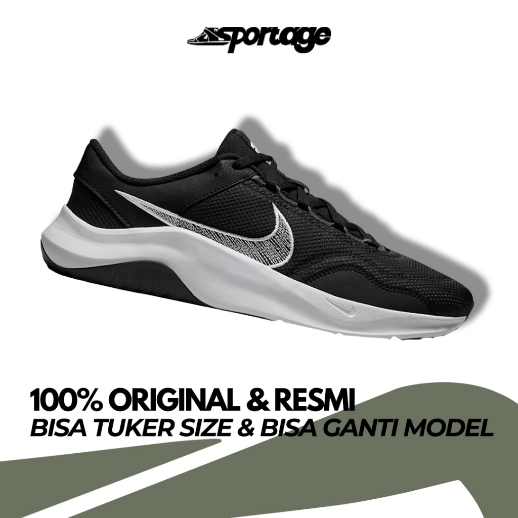 Sepatu Training Pria Nike Legend Essential 3 Next Nature Black Iron Grey White